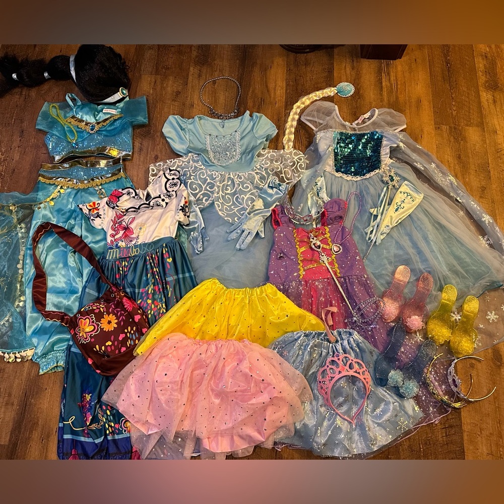 *Sold* Large Princess dress and accessories bundle